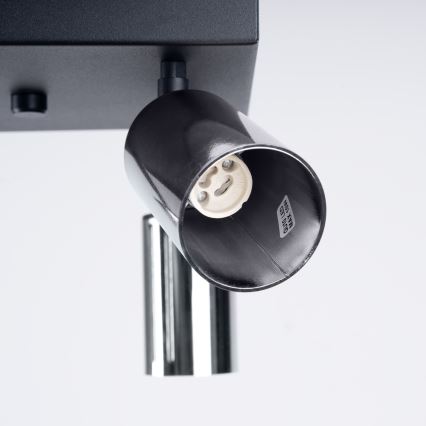 Strahler WINX 4xGU10/10W/230V schwarz/glänzendes Chrom