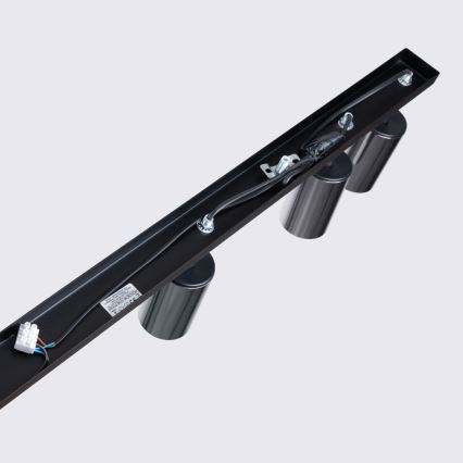 Strahler WINX 6xGU10/10W/230V schwarz/glänzendes Chrom