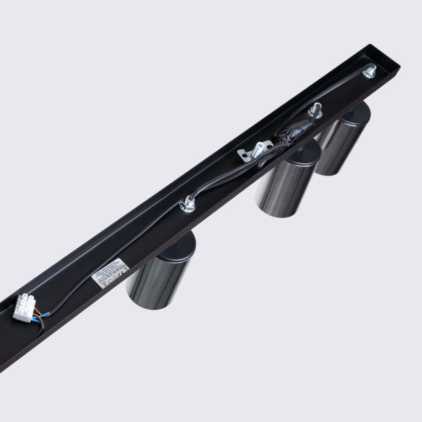 Strahler WINX 6xGU10/10W/230V schwarz/glänzendes Chrom
