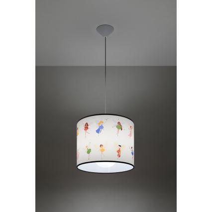 Kinder-Hängeleuchte FAIRY 1xE27/15W/230V d 30 cm Fee