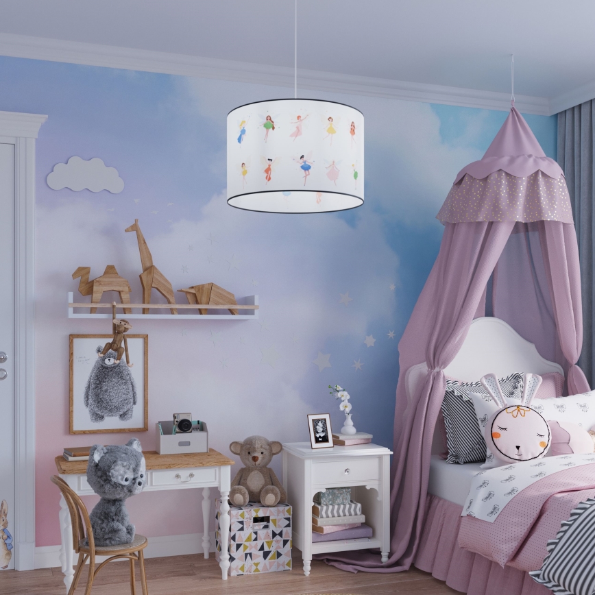 Kinder-Hängeleuchte FAIRY 1xE27/15W/230V d 30 cm Fee