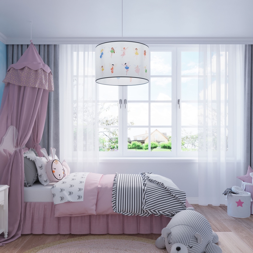 Kinder-Hängeleuchte FAIRY 1xE27/15W/230V d 30 cm Fee
