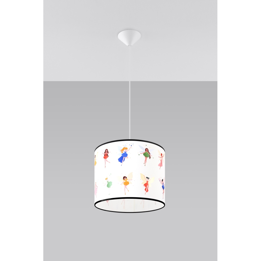 Kinder-Hängeleuchte FAIRY 1xE27/15W/230V d 30 cm Fee