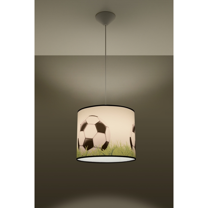 Kinder-Hängeleuchte FOOTBALL 1xE27/15W/230V d 30 cm Fußball