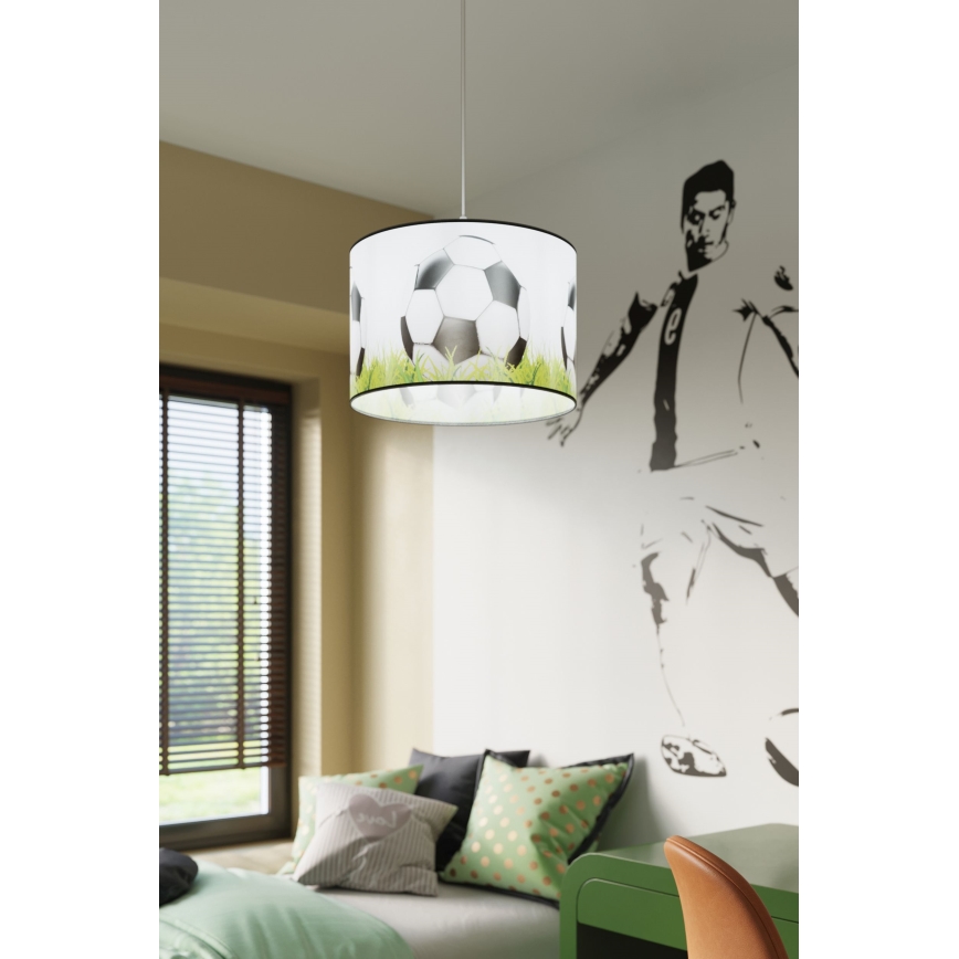 Kinder-Hängeleuchte FOOTBALL 1xE27/15W/230V d 30 cm Fußball
