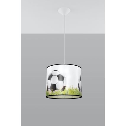 Kinder-Hängeleuchte FOOTBALL 1xE27/15W/230V d 30 cm Fußball