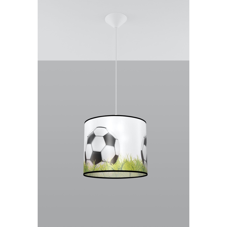 Kinder-Hängeleuchte FOOTBALL 1xE27/15W/230V d 30 cm Fußball