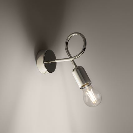 Wandleuchte LOOP 1xE27/15W/230V glänzendes Chrom