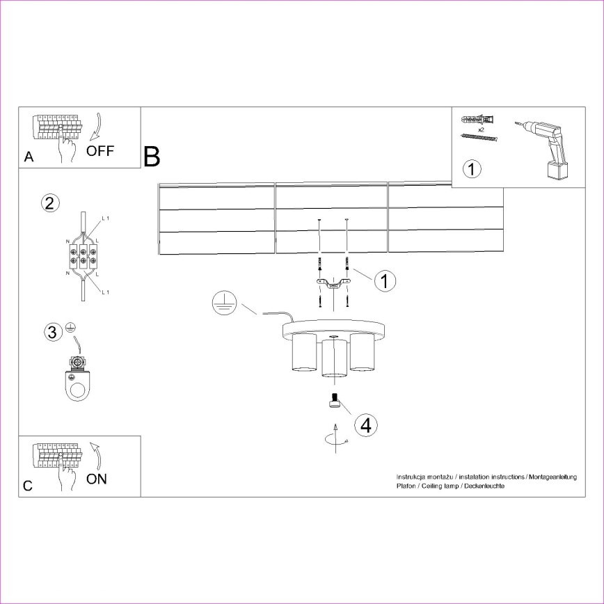 Strahler LAGOS 3xGU10/10W/230V weiß