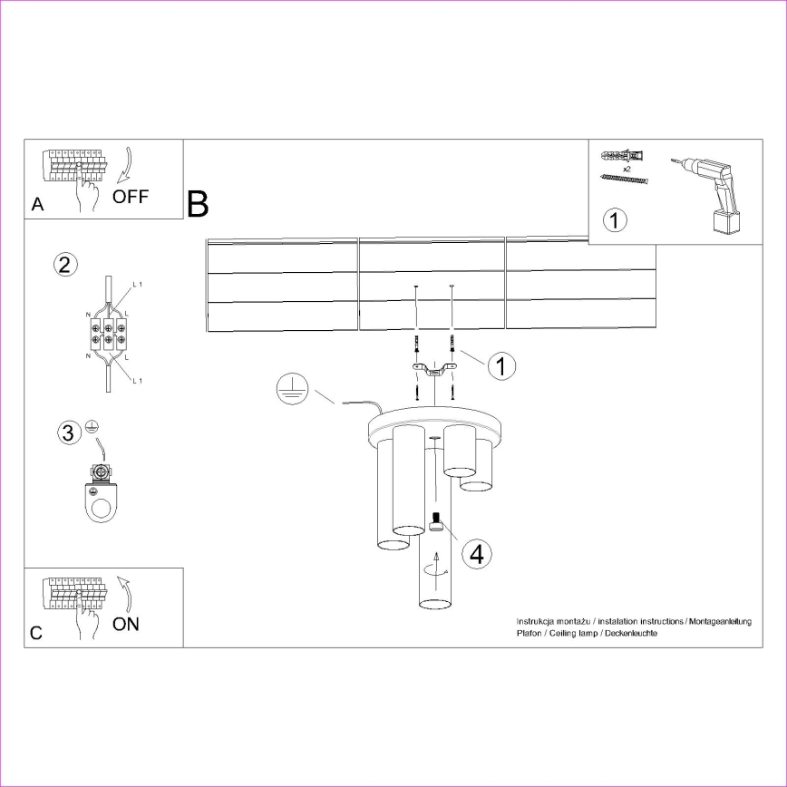 Strahler LAGOS 5xGU10/10W/230V weiß