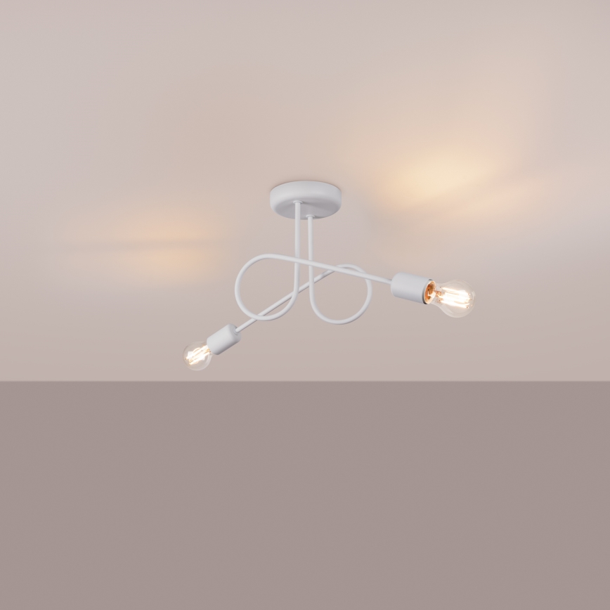 Aufbauleuchte LOOP 2xE27/15W/230V weiß