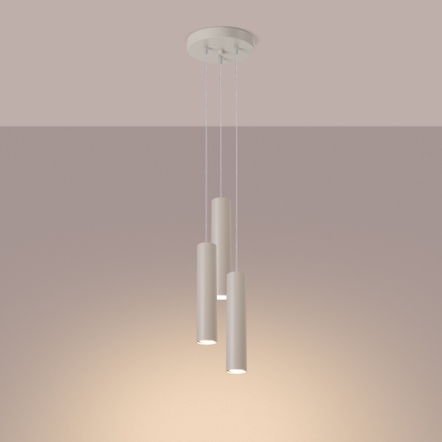 Hängeleuchte LAGOS 3xGU10/10W/230V cremefarben