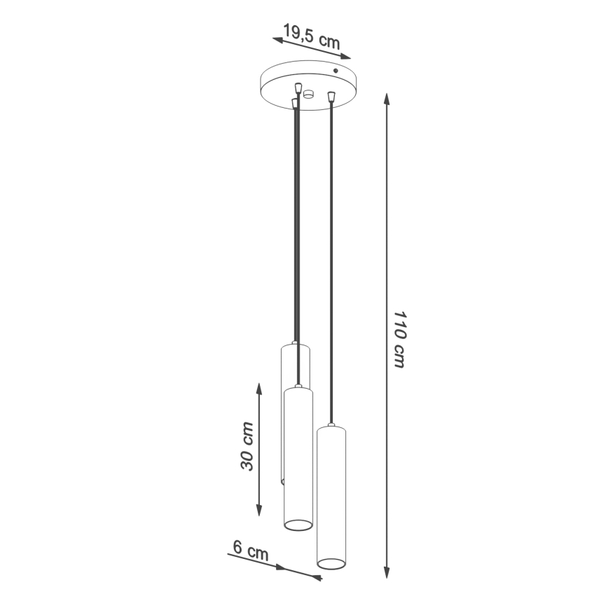 Hängeleuchte LAGOS 3xGU10/10W/230V cremefarben