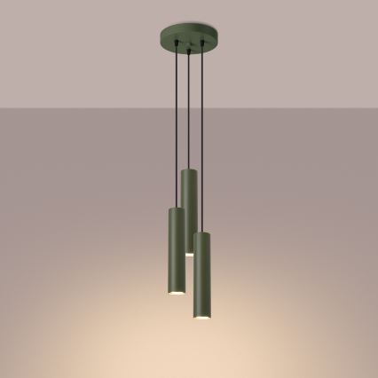 Hängeleuchte LAGOS 3xGU10/10W/230V grün