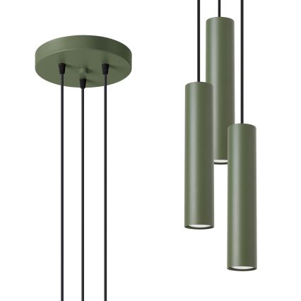 Hängeleuchte LAGOS 3xGU10/10W/230V grün