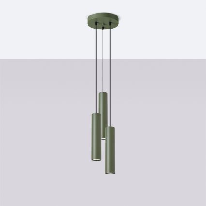 Hängeleuchte LAGOS 3xGU10/10W/230V grün