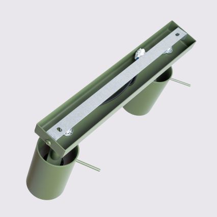 Strahler RING 2xGU10/10W/230V grün