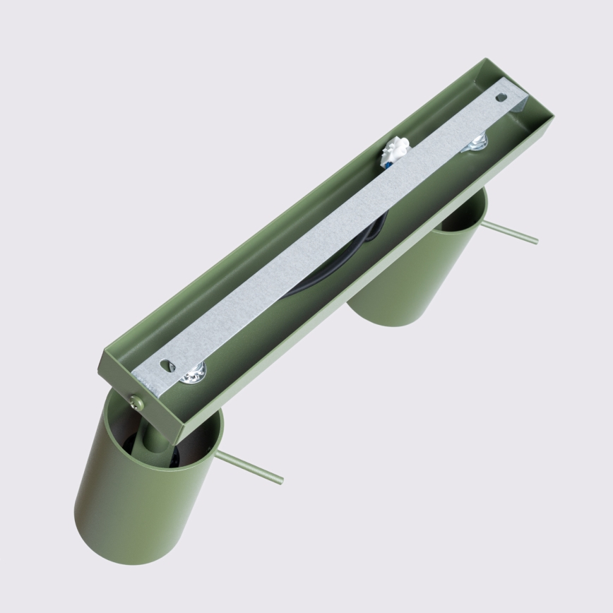 Strahler RING 2xGU10/10W/230V grün
