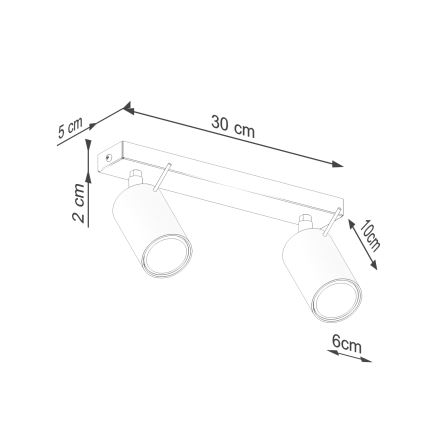 Strahler RING 2xGU10/10W/230V grün