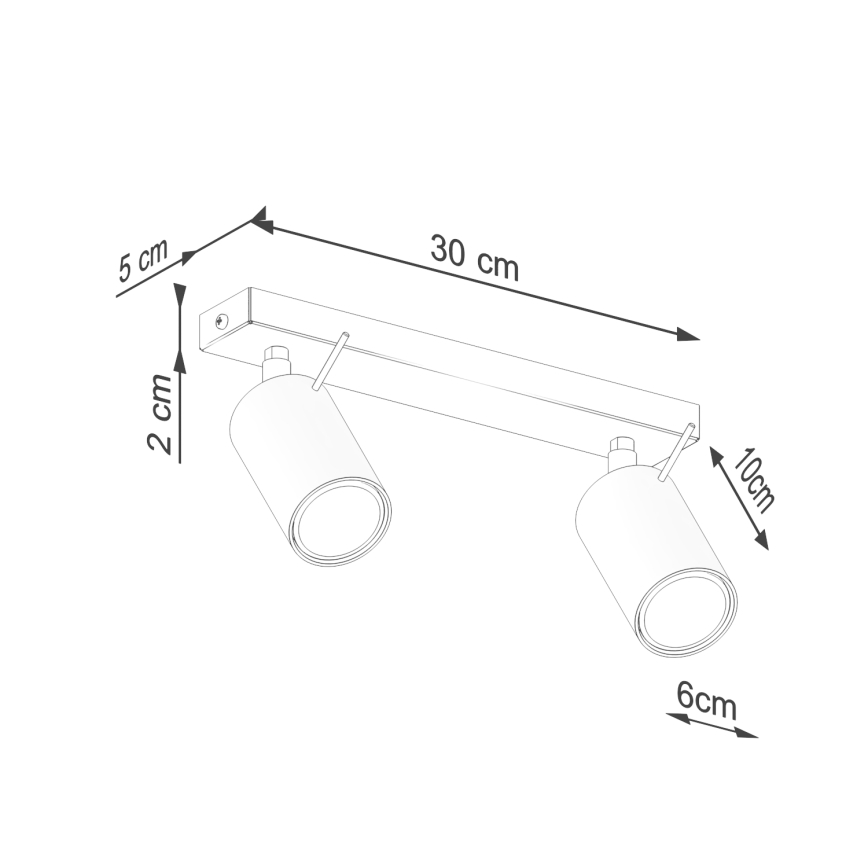Strahler RING 2xGU10/10W/230V grün