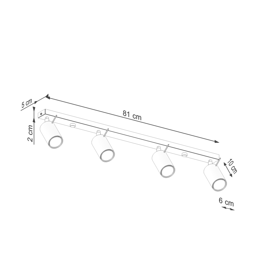 Strahler RING 4xGU10/10W/230V grün