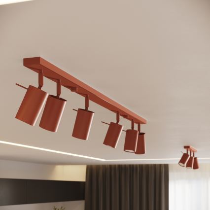 Strahler RING 3xGU10/10W/230V rot