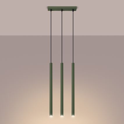 Hängeleuchte PASTELO 3xG9/8W/230V grün