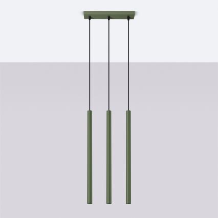 Hängeleuchte PASTELO 3xG9/8W/230V grün