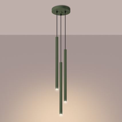 Hängeleuchte PASTELO 3xG9/8W/230V grün