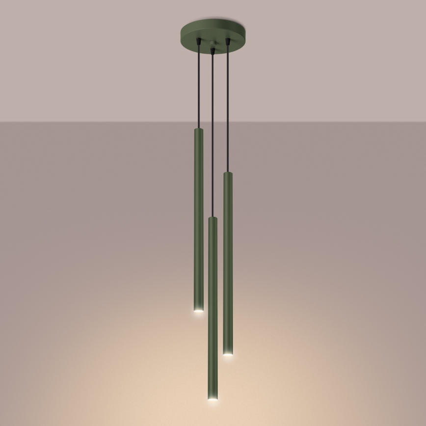 Hängeleuchte PASTELO 3xG9/8W/230V grün