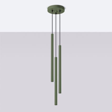 Hängeleuchte PASTELO 3xG9/8W/230V grün