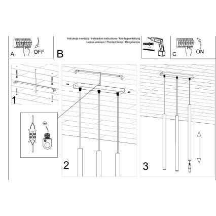 Hängeleuchte PASTELO 3xG9/8W/230V grün