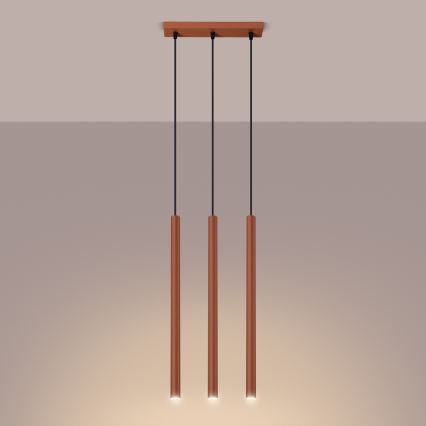 Hängeleuchte PASTELO 3xG9/8W/230V rot