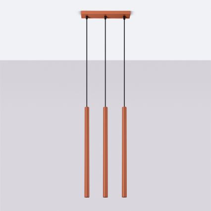 Hängeleuchte PASTELO 3xG9/8W/230V rot