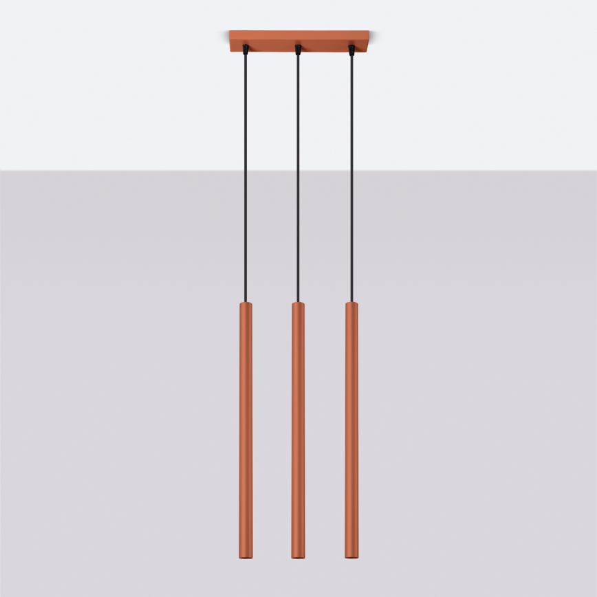 Hängeleuchte PASTELO 3xG9/8W/230V rot
