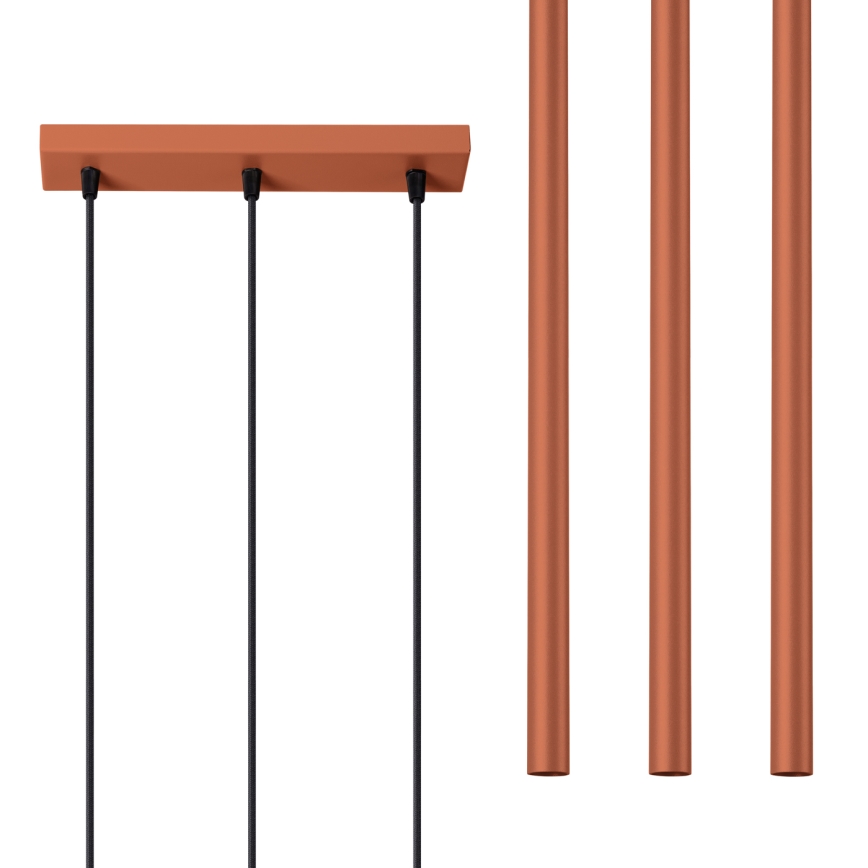 Hängeleuchte PASTELO 3xG9/8W/230V rot