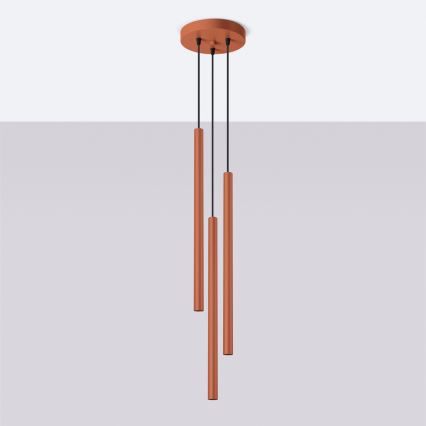 Hängeleuchte PASTELO 3xG9/8W/230V rot