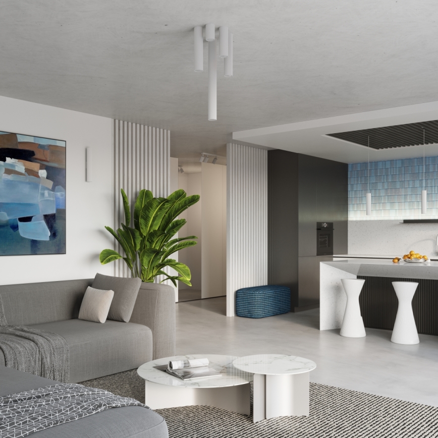 Strahler KARBON 1xGU10/10W/230V 30 cm weiß