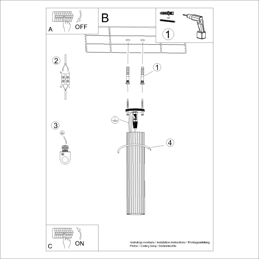 Strahler KARBON 1xGU10/10W/230V 40 cm weiß