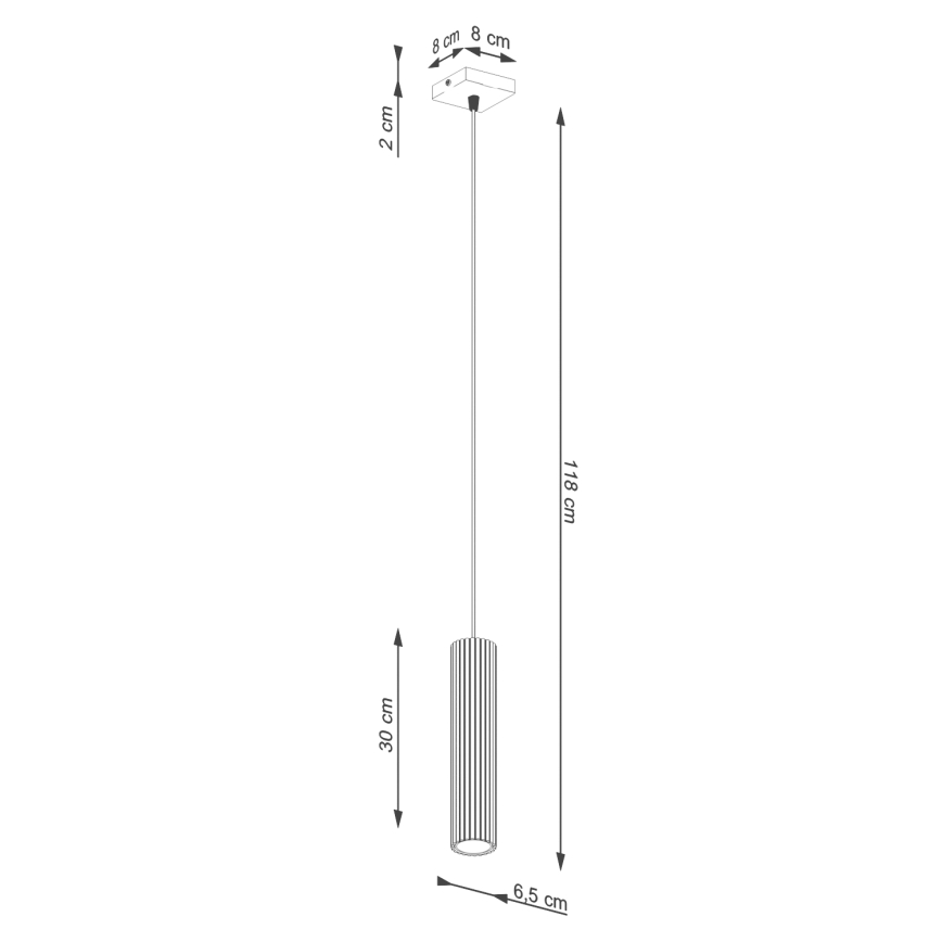 Hängeleuchte KARBON 1xGU10/10W/230V weiß