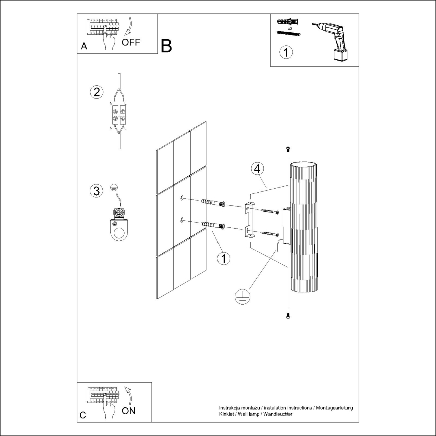 Wandleuchte KARBON 2xGU10/10W/230V weiß