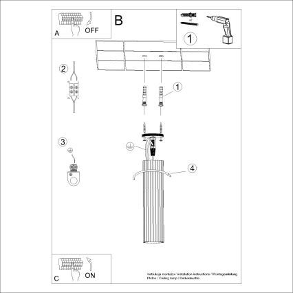 Strahler KARBON 1xGU10/10W/230V 30 cm golden