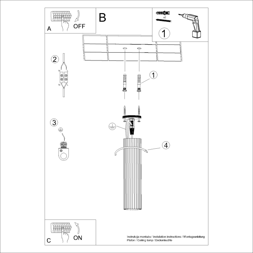 Strahler KARBON 1xGU10/10W/230V 30 cm golden
