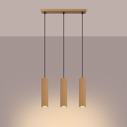 Hängeleuchte KARBON 3xGU10/10W/230V golden