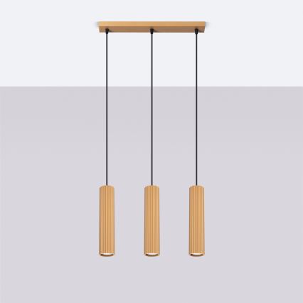 Hängeleuchte KARBON 3xGU10/10W/230V golden
