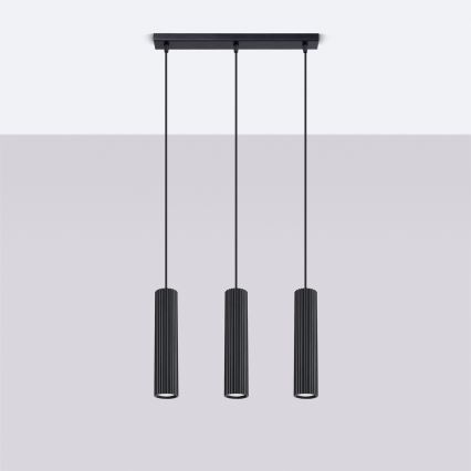 Hängeleuchte KARBON 3xGU10/10W/230V schwarz
