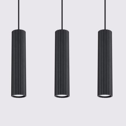 Hängeleuchte KARBON 3xGU10/10W/230V schwarz