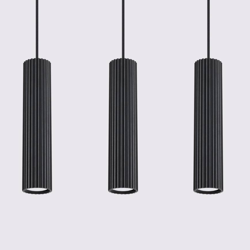 Hängeleuchte KARBON 3xGU10/10W/230V schwarz