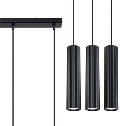 Hängeleuchte KARBON 3xGU10/10W/230V schwarz