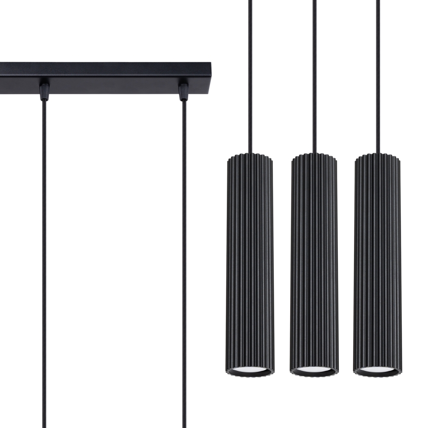 Hängeleuchte KARBON 3xGU10/10W/230V schwarz